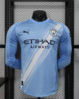 Manchester City Player Home Jersey 2025/26 Long Sleeve