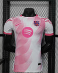 Barcelona 2025/26 Edición Especial Blanca/Rosa Camiseta - Versión Jugador