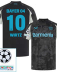 Bayer 04 Leverkusen Third Fan Jersey 2024/25 Patches UCL UEFA Foundation (Official Printing)