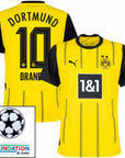 Borussia Dortmund Home 2024/25 Patches UCL UEFA Foundation (Official Printing)