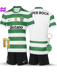 Conjunto Infantil Sporting Principal 2025/26 - LANÇAMENTO! 🔥💚