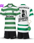 Conjunto Infantil Sporting Principal BICAMPEÃO 2025/26 - LANÇAMENTO! 🦁🏆