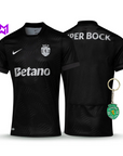 Camisola Sporting Away Preta 2025/26 - LANÇAMENTO! 🔥💚