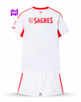 Conjunto Infantil Benfica Alternativa Branca 2025/26 - ÚLTIMAS UNIDADES! 🔥🦅