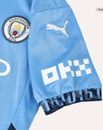 Kids Manchester City Home Kit 2024/2025 - White Blue
