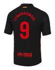 Barcelona Lewandowski 9 Away 2024/25 Patches UCL UEFA Foundation (Official Printing)