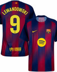 Barcelona Home Lewandowski 9 Home Fan Jersey 2025/26