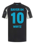 Bayer 04 Leverkusen Wirtz 10 Third Fan Jersey 2024/25 Patches UCL UEFA Foundation (Official Printing)