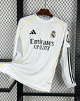 Real Madrid 2025/26 Home Long Sleeves Jersey