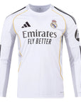Real Madrid 2025/26 Home Long Sleeves Jersey