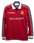 Manchester United 1998 I Home Jersey - Long Sleeve Retro Version