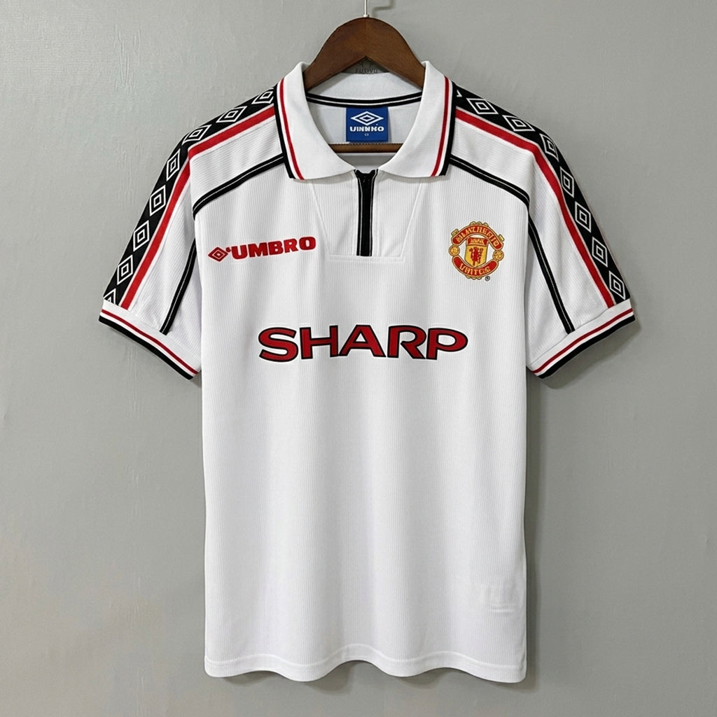 Manchester United 1998/99 Edición Especial Conmemorativa Blanca Camiseta