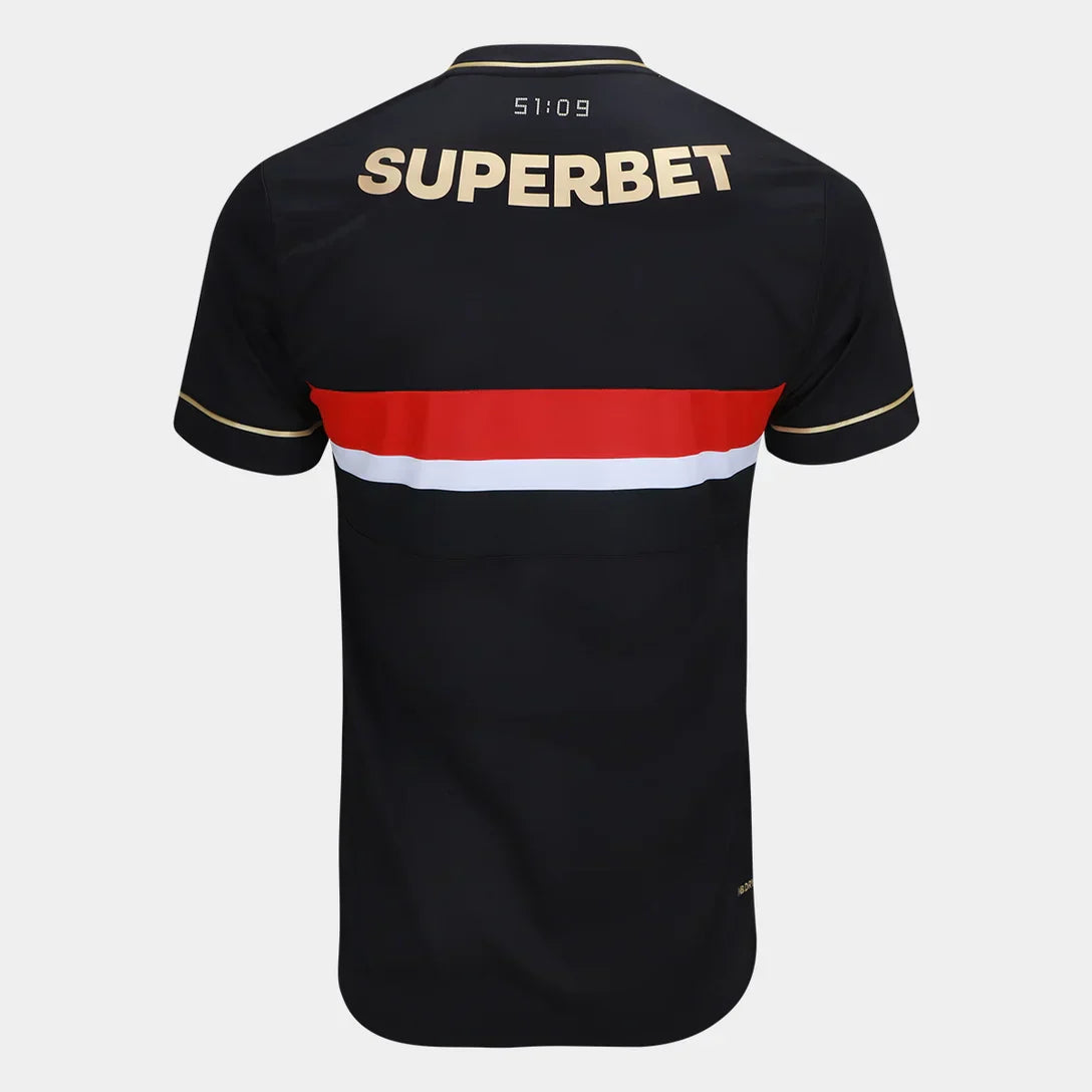 Camisa Sao Paulo Tricolor Third 25/26 - Preta - Fan version