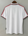 Manchester United 1998/99 Edición Especial Conmemorativa Blanca Camiseta