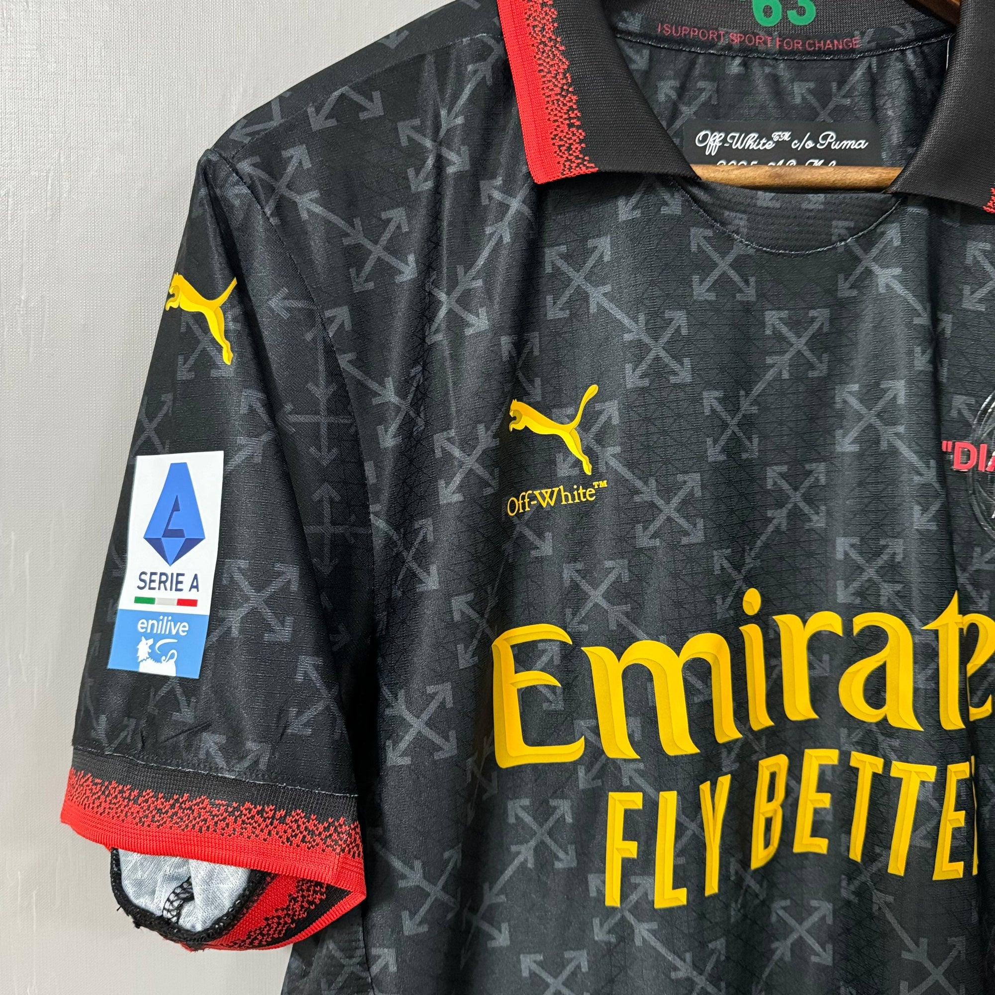AC Milan 2025 X OFF WHITE Camiseta - Versión Jugador