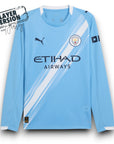 Manchester City Player Home Jersey 2025/26 Long Sleeve