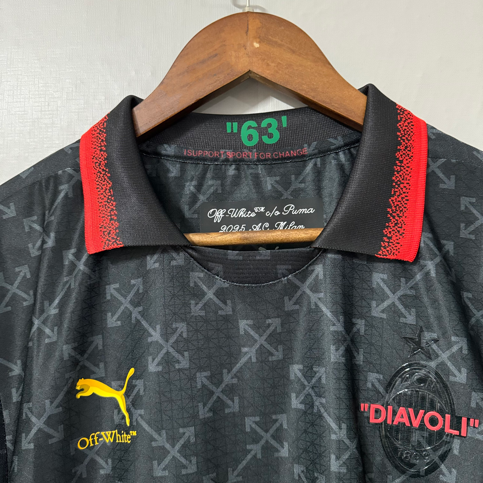 AC Milan 2025 X OFF WHITE Camiseta - Versión Jugador