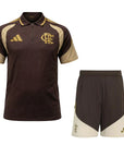 Conjunto Flamengo Treino C/Zíper 26/27 - Marrom