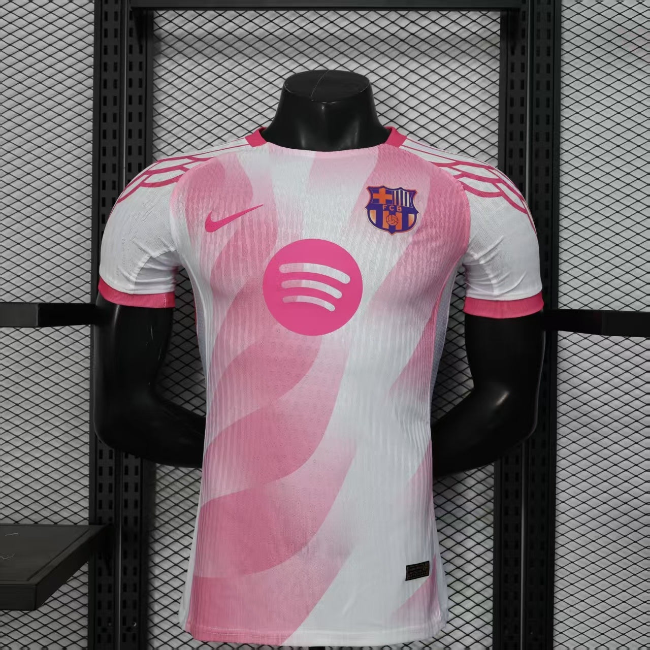Barcelona 2025/26 Edición Especial Blanca/Rosa Camiseta - Versión Jugador