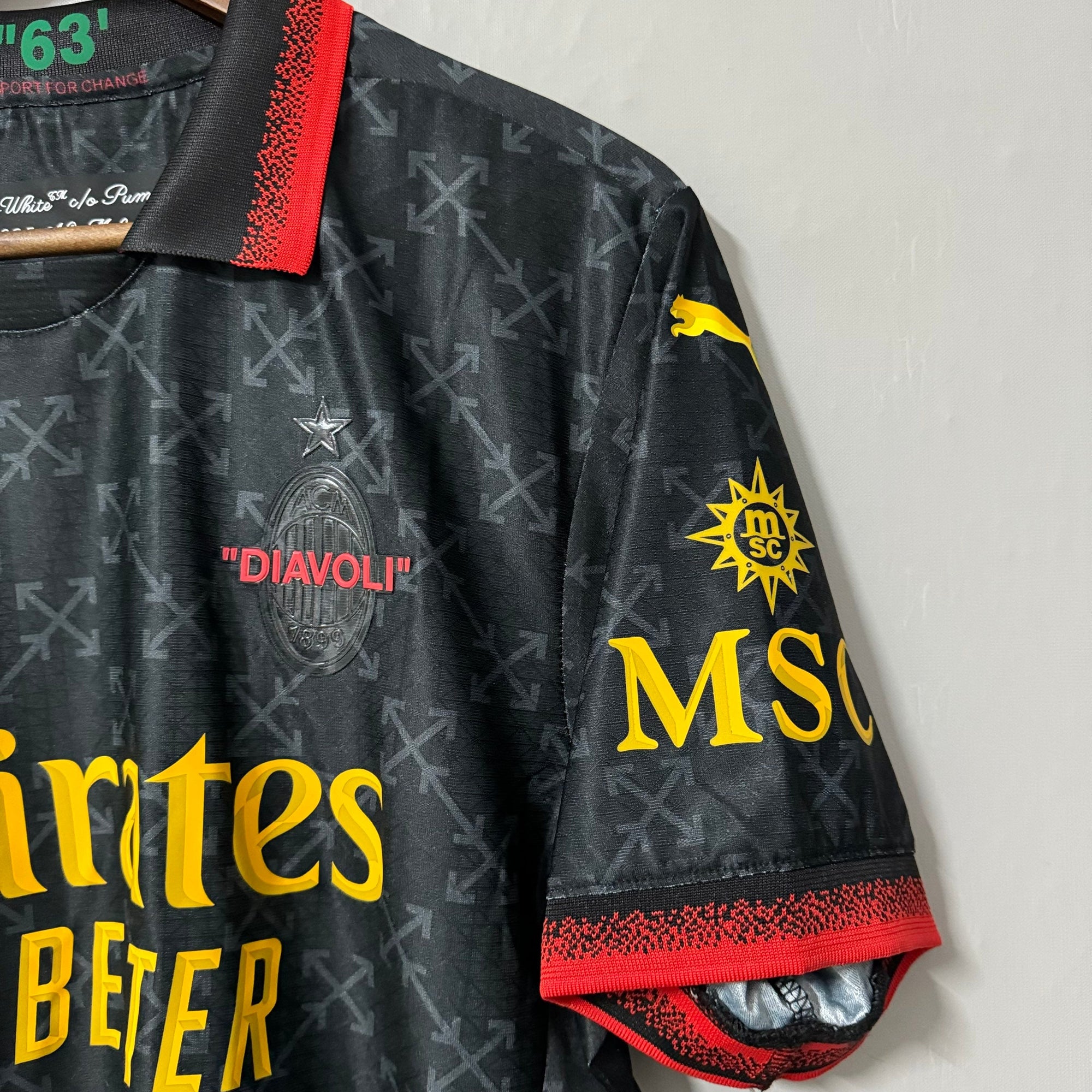 AC Milan 2025 X OFF WHITE Camiseta - Versión Jugador