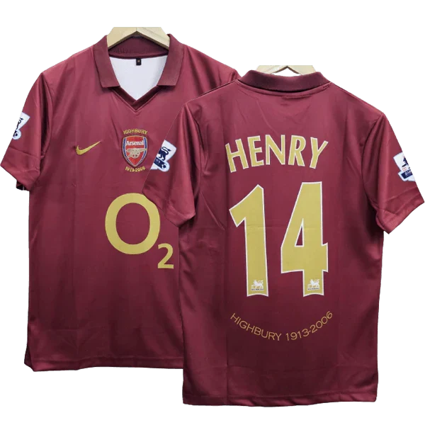 Arsenal Henry 2005-06 Embroidery Home Jersey Retro Collection