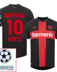 Bayer 04 Leverkusen Wirtz 10 Home Fan Jersey 2023/24 Patches UCL UEFA Foundation (Official Printing)