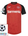 Bayer 04 Leverkusen Wirtz 10 Home Fan Jersey 2024/25 Patches UCL UEFA Foundation (Official Printing)
