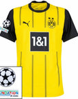 Borussia Dortmund Home 2024/25 Patches UCL UEFA Foundation (Official Printing)
