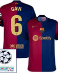 Barcelona Home 2024/25 Patches UCL UEFA Foundation (Official Printing)
