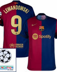 Barcelona Home 2024/25 Patches UCL UEFA Foundation (Official Printing)