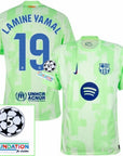 Barcelona Lamine Yamal 19 Third 2024/25 Patches UCL UEFA Foundation (Official Printing)