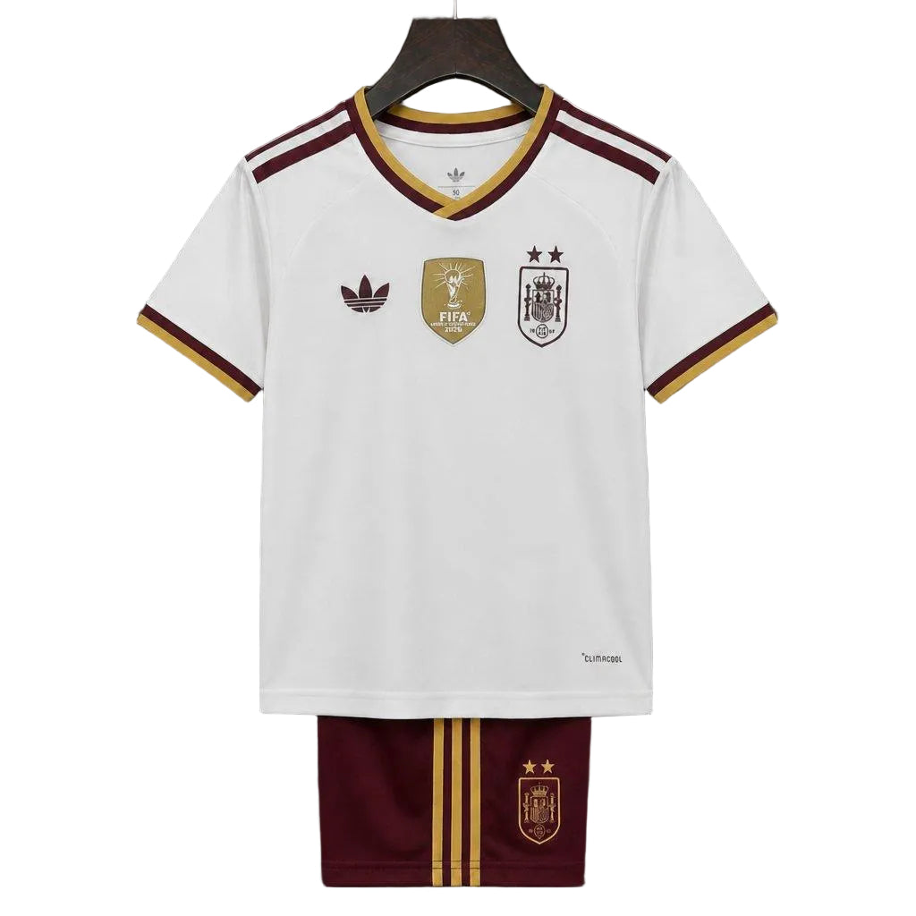 España Campeona del Mundo - Niños - 2 Estrellas - Camiseta 2026 - Blanca