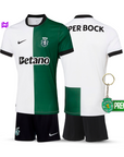 Conjunto Infantil Sporting Stromp Quarto Equipamento 2025/26 - LANÇAMENTO! 🔥💚