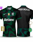 Camisola Sporting Alternativa Preta 2025/26 - LANÇAMENTO! 🔥💚