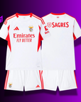 Conjunto Infantil Benfica Alternativa Branca 2025/26 - ÚLTIMAS UNIDADES! 🔥🦅