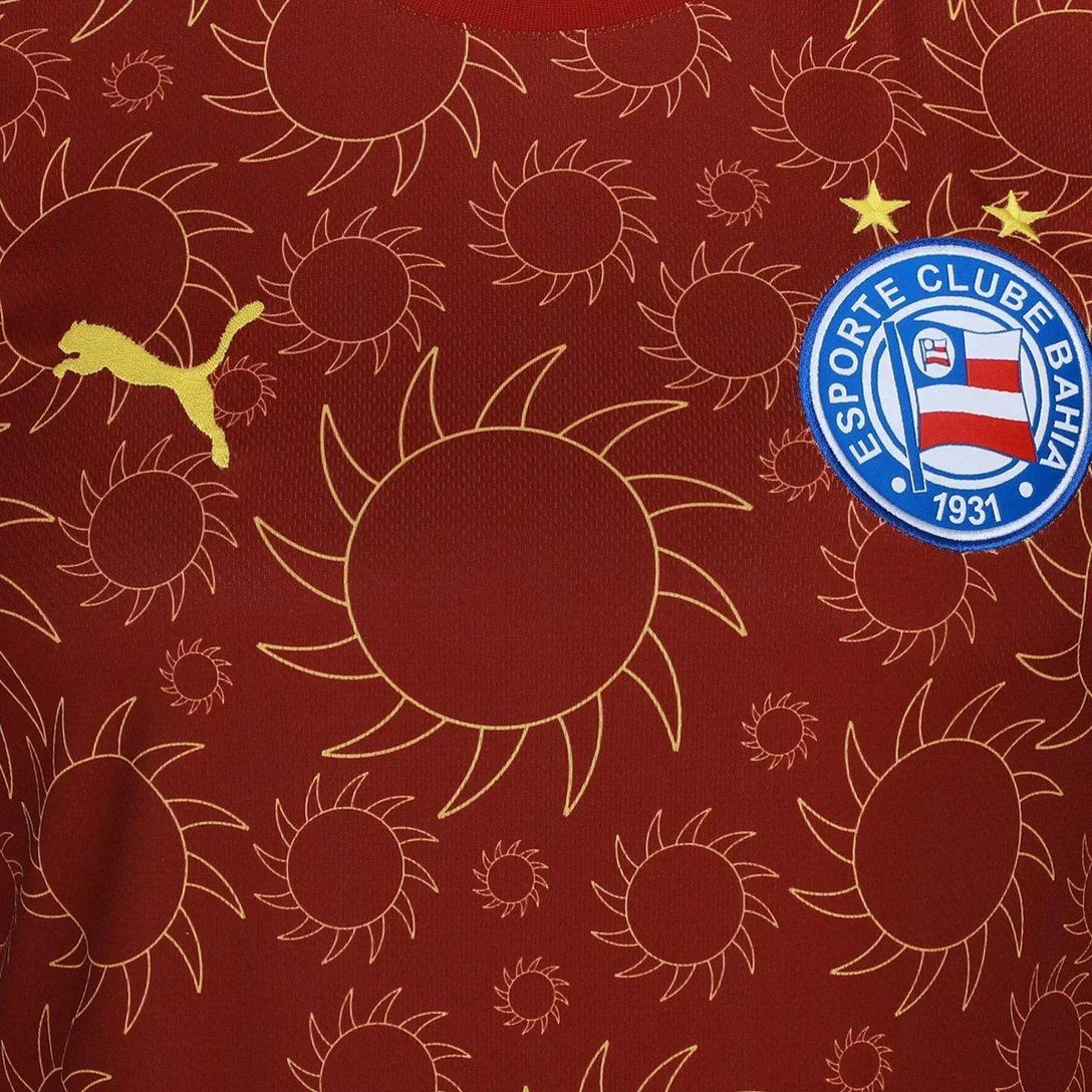 Camisa Bahia III 25/26 s/n Masculina - Vermelho Fan version