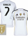 Real Madrid Ronaldo 7 Home Fan Jersey 2025/26 FIFA Intercontinental Champions Patch