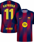 Barcelona Home Raphinha 11 Home Fan Jersey 2025/26