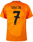 Real Madrid Vini JR. 7 Away Fan Jersey 2024/25 Patches UCL UEFA Foundation (Official Printing)