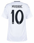 Real Madrid Modric 10 Home Fan Jersey 2024/25 Patches UCL UEFA Foundation (Official Printing)
