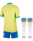 Kids KIT Brazil Home Jersey 2024/25