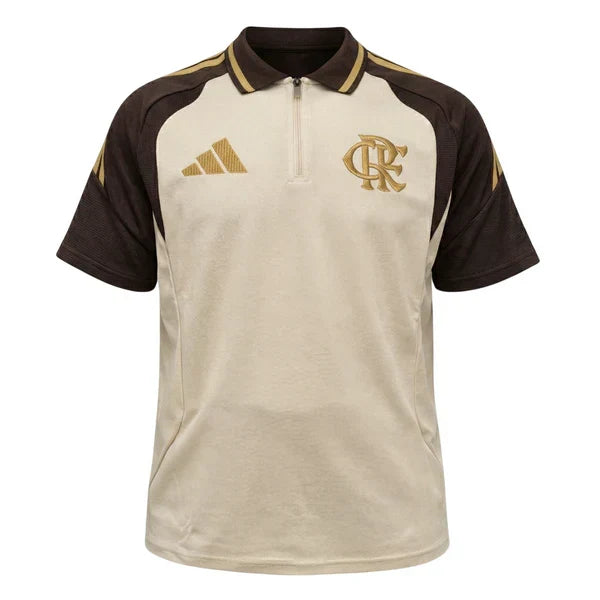 Conjunto Flamengo Treino C/Zíper 26/27 - Bege