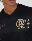 Camisa Flamengo Zico 1981 Preto e Ouro Retrô Masculina