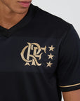 Camisa Flamengo Zico 1981 Preto e Ouro Retrô Masculina