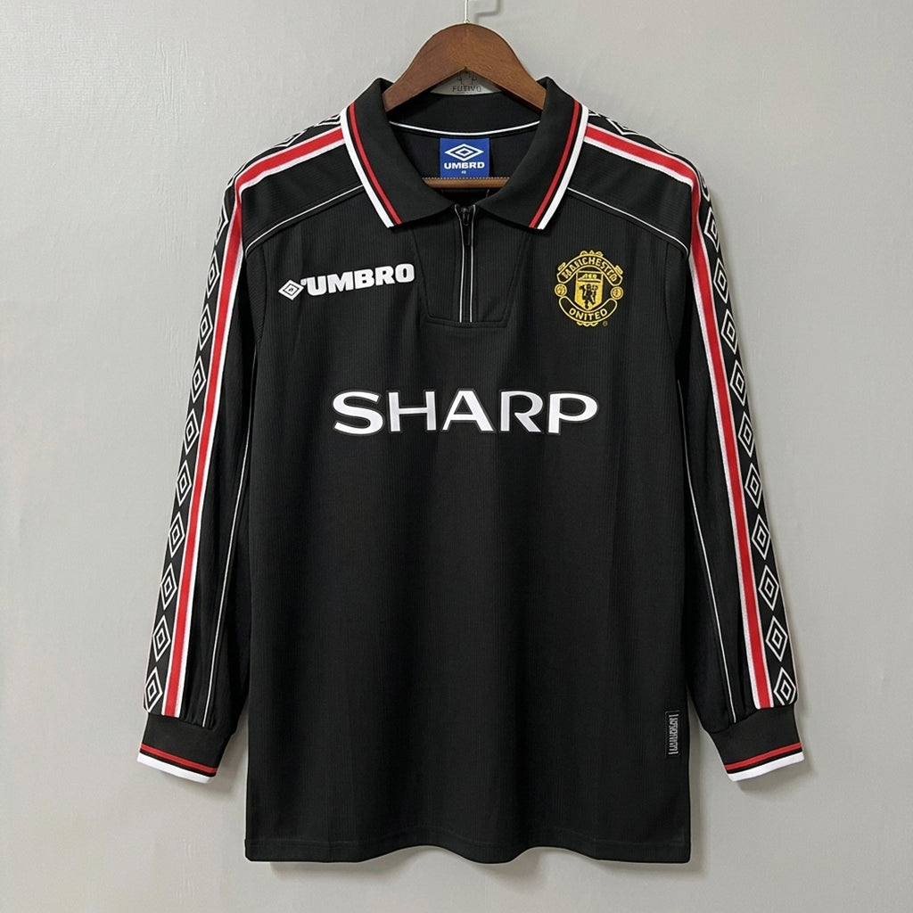 Manchester United 1998/99 Camiseta Negra Especial de Manga Larga