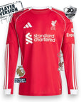 Liverpool Home Player Jersey 2025/26 - Long Sleeve
