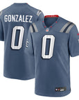 Christian Gonzalez New England Patriots 2025 Rivalries Collection Game Jersey - NFL Storm Blue