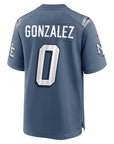 Christian Gonzalez New England Patriots 2025 Rivalries Collection Game Jersey - NFL Storm Blue