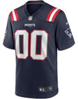 New England Patriots  Game Home Jersey - Navy - Custom  NFL