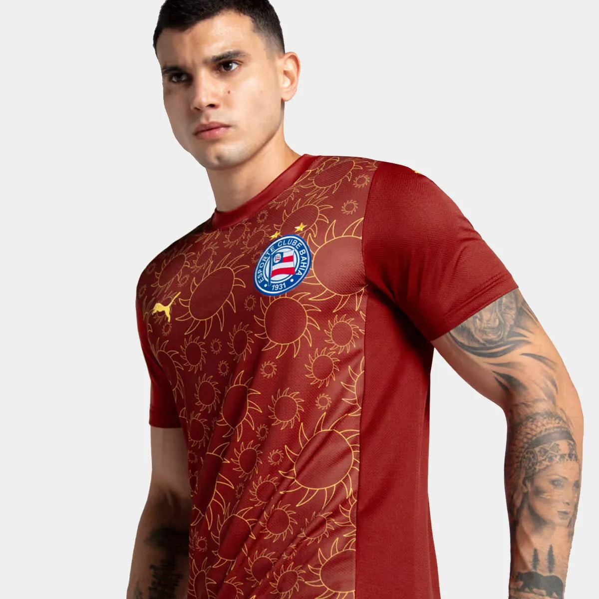 Camisa Bahia III 25/26 s/n Masculina - Vermelho Fan version